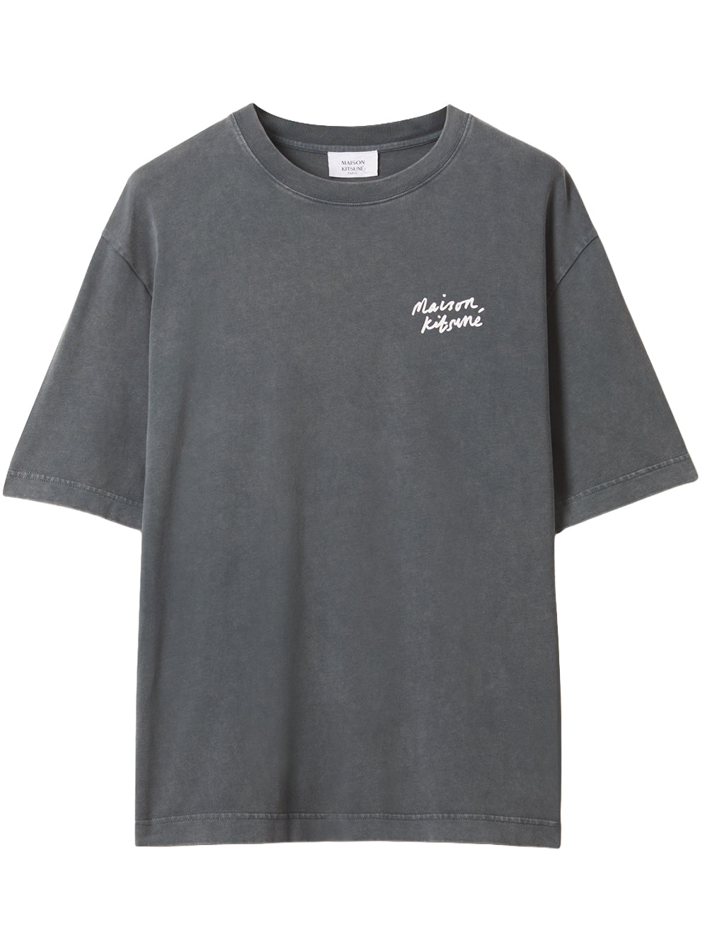 MAISON KITSUNÉ-HANDWRITING FADED OVERSIZE TEE-MRMJT23KJBIT8 0612 TURBULENCE FADED
