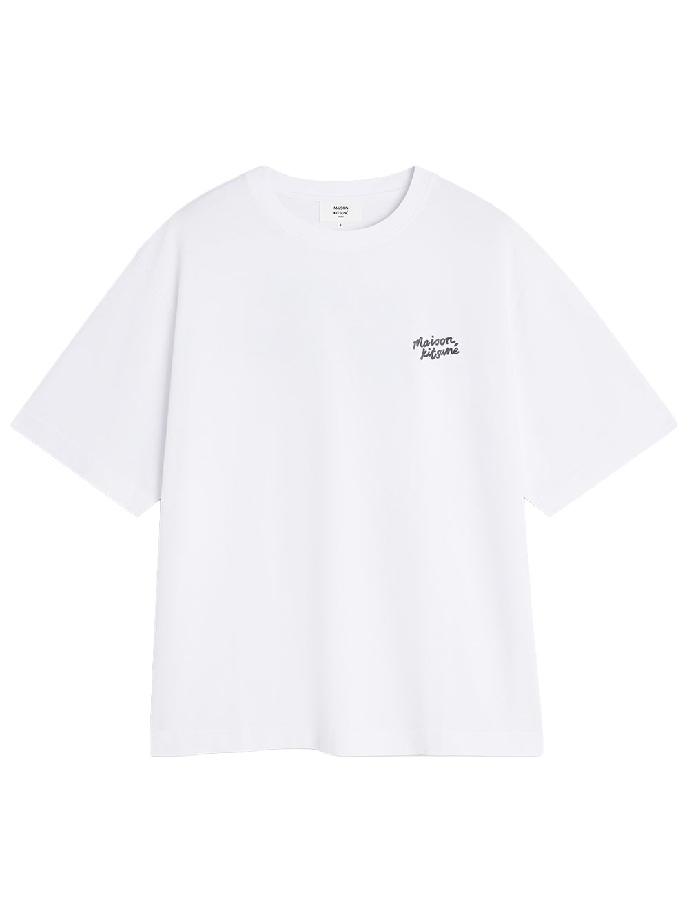 MAISON KITSUNÉ-HANDWRITING OVERSIZE TEE-PM00110KJ0119 M186 WHITE/BLACK
