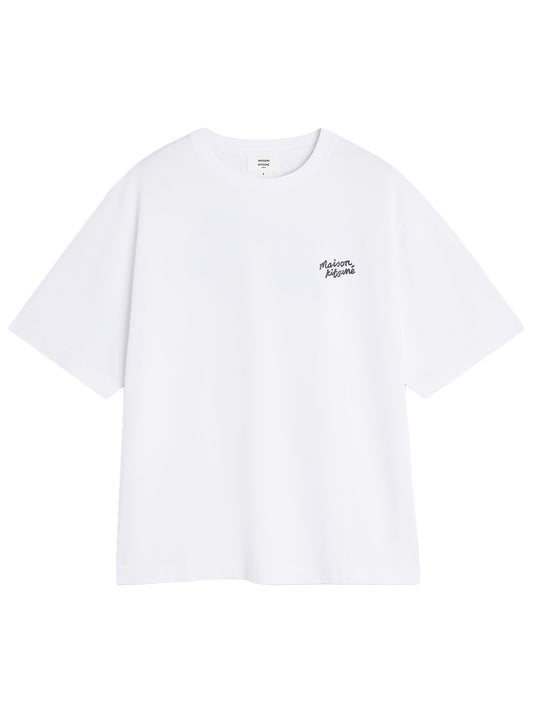 MAISON KITSUNÉ-HANDWRITING OVERSIZE TEE-PM00110KJ0119 M186 WHITE/BLACK