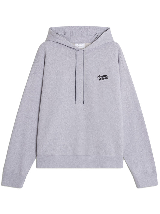 MAISON KITSUNÉ-MAISON KITSUNÉ HANDWRITING OVERSIZE HOODIE-PM00704KM0340 H120 LIGHT GREY MELANGE