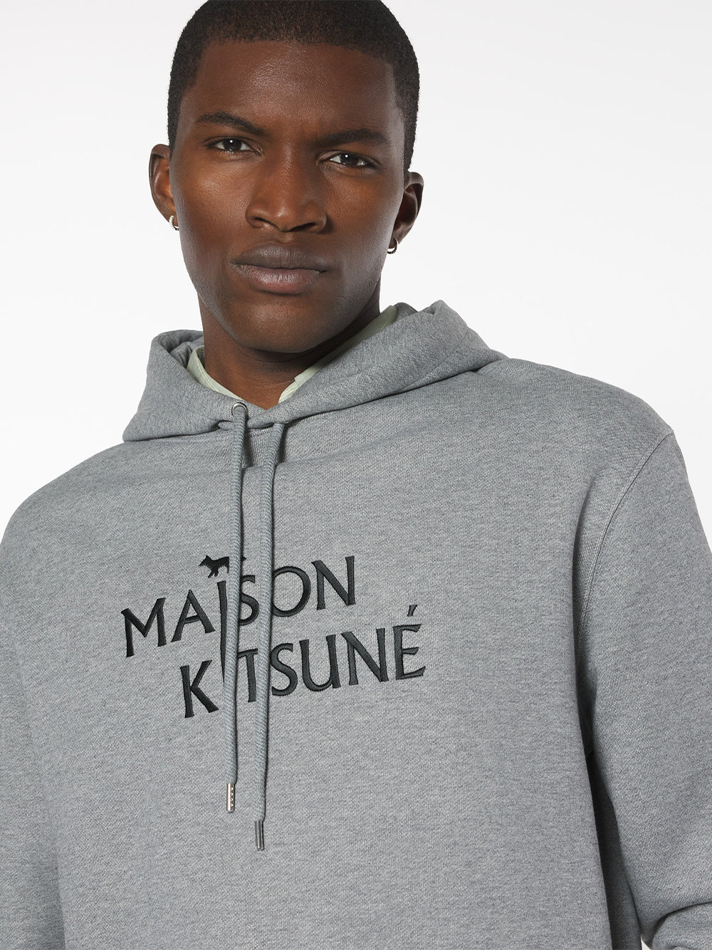 MAISON KITSUNÉ-MAISON KITSUNÉ PILLAR COMFORT HOODIE-PM00701KM0341 H131 MEDIUM GREY MELANGE