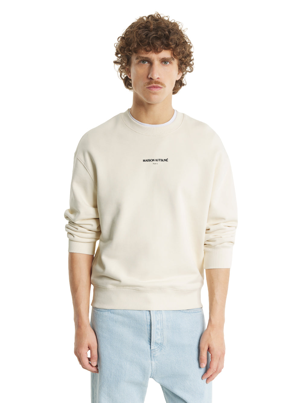 MAISON KITSUNÉ-PARIS COMFORT SWEATSHIRT-QM00300KM0341 0063 NOBLE BEIGE