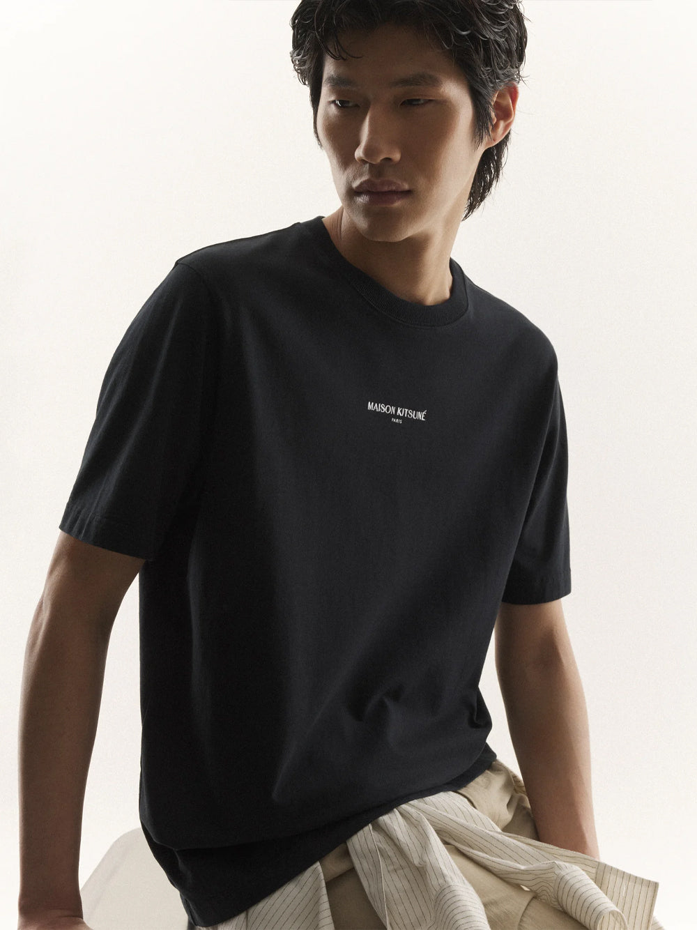 MAISON KITSUNÉ-PARIS COMFORT TEE-QM00100KJ7025 P199 BLACK