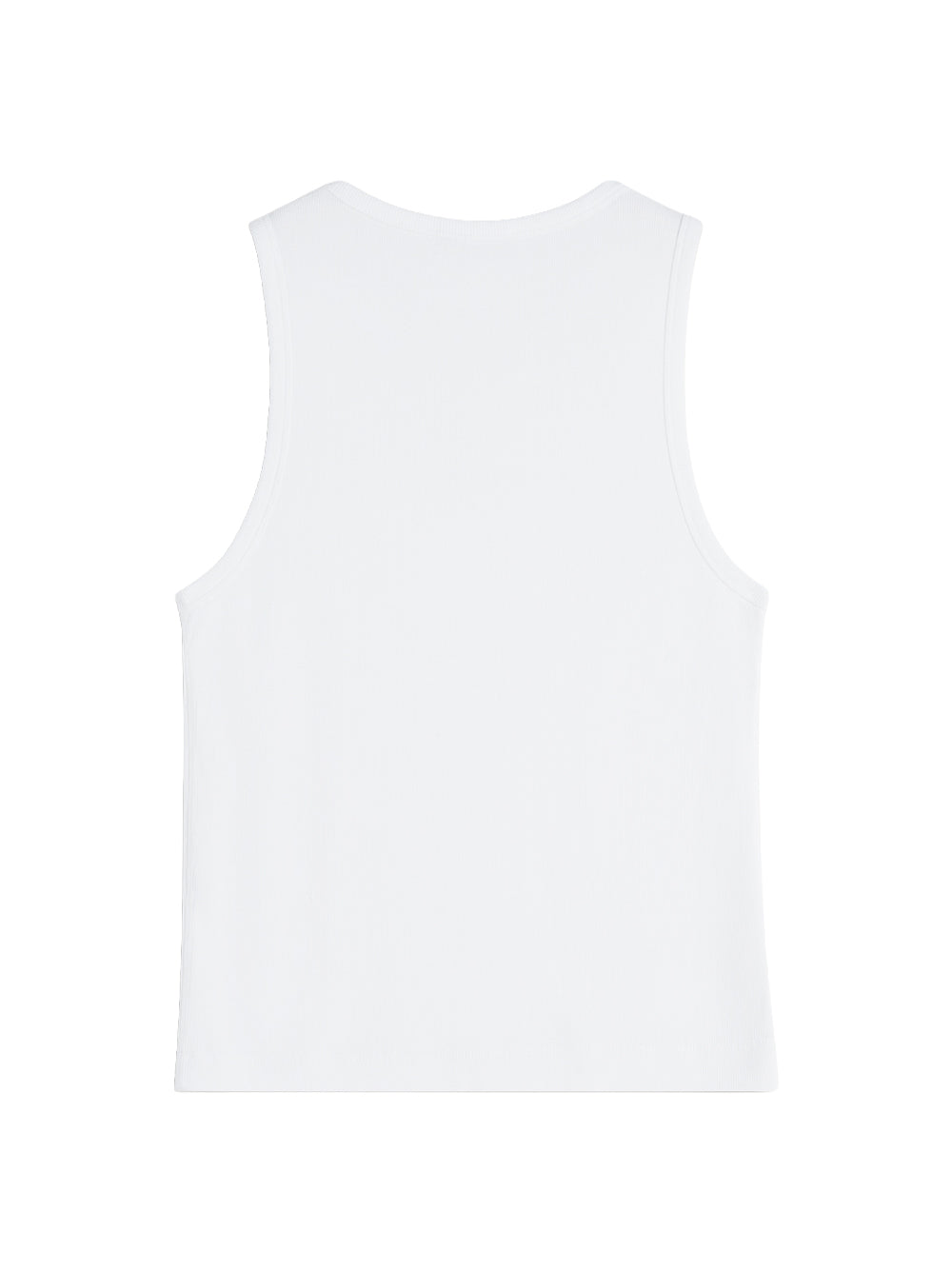 MAISON KITSUNÉ-PARIS RIBBED TANK TOP-QM00600KA0033 P100 WHITE
