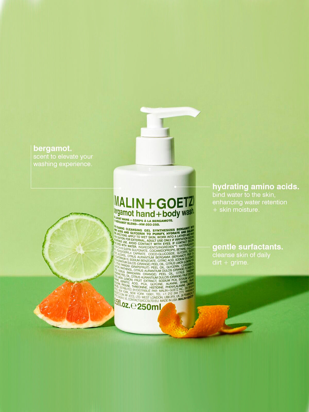 MALIN + GOETZ-BERGAMOT HAND+BODY WASH - 250 ML-40295907 250ML