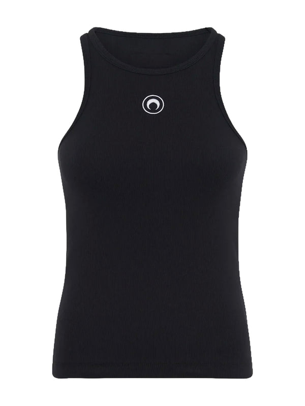 MOON LOGO RIBBED JERSEY TANK TOP