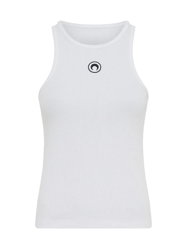 MOON LOGO RIBBED JERSEY TANK TOP