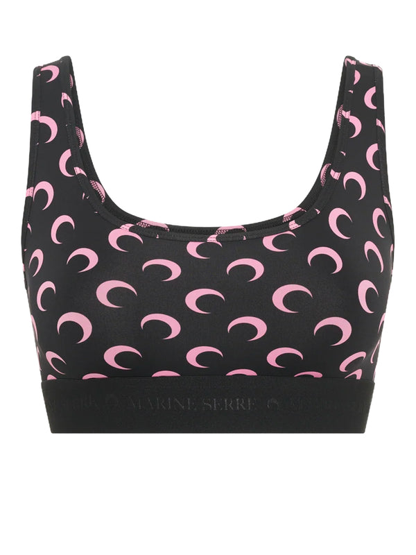 MOON PRINTED JERSEY SPORTS BRA