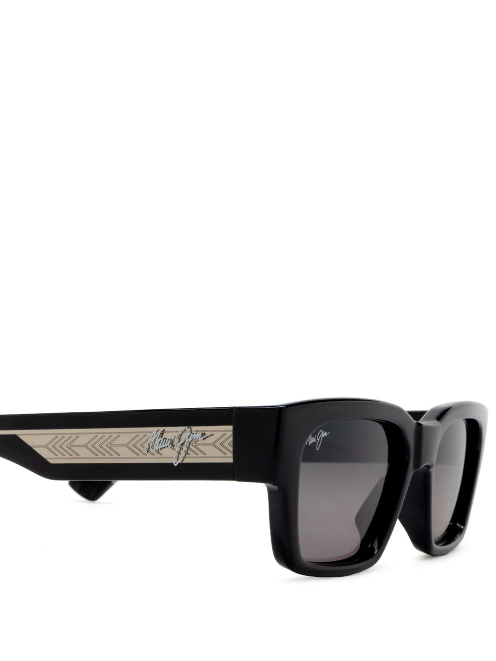 MAUI JIM-KENUI-GS642.14 GREY SHINY BLK W/TRANS LIGHT GREY