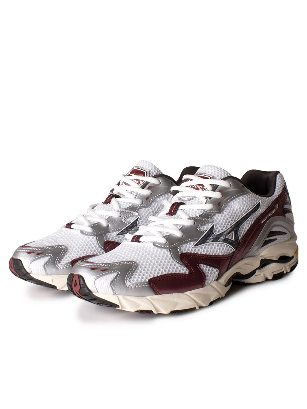 MIZUNO-WAVE RIDER 10-D1GA2431 14 WHITE/BLACK SAND/SYRAH