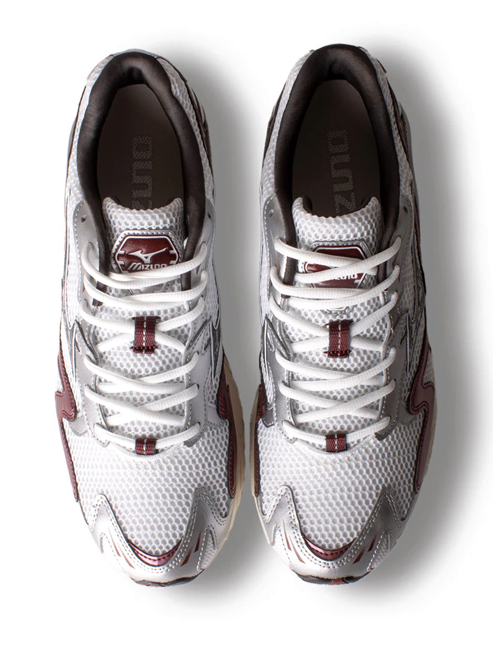 MIZUNO-WAVE RIDER 10-D1GA2431 14 WHITE/BLACK SAND/SYRAH