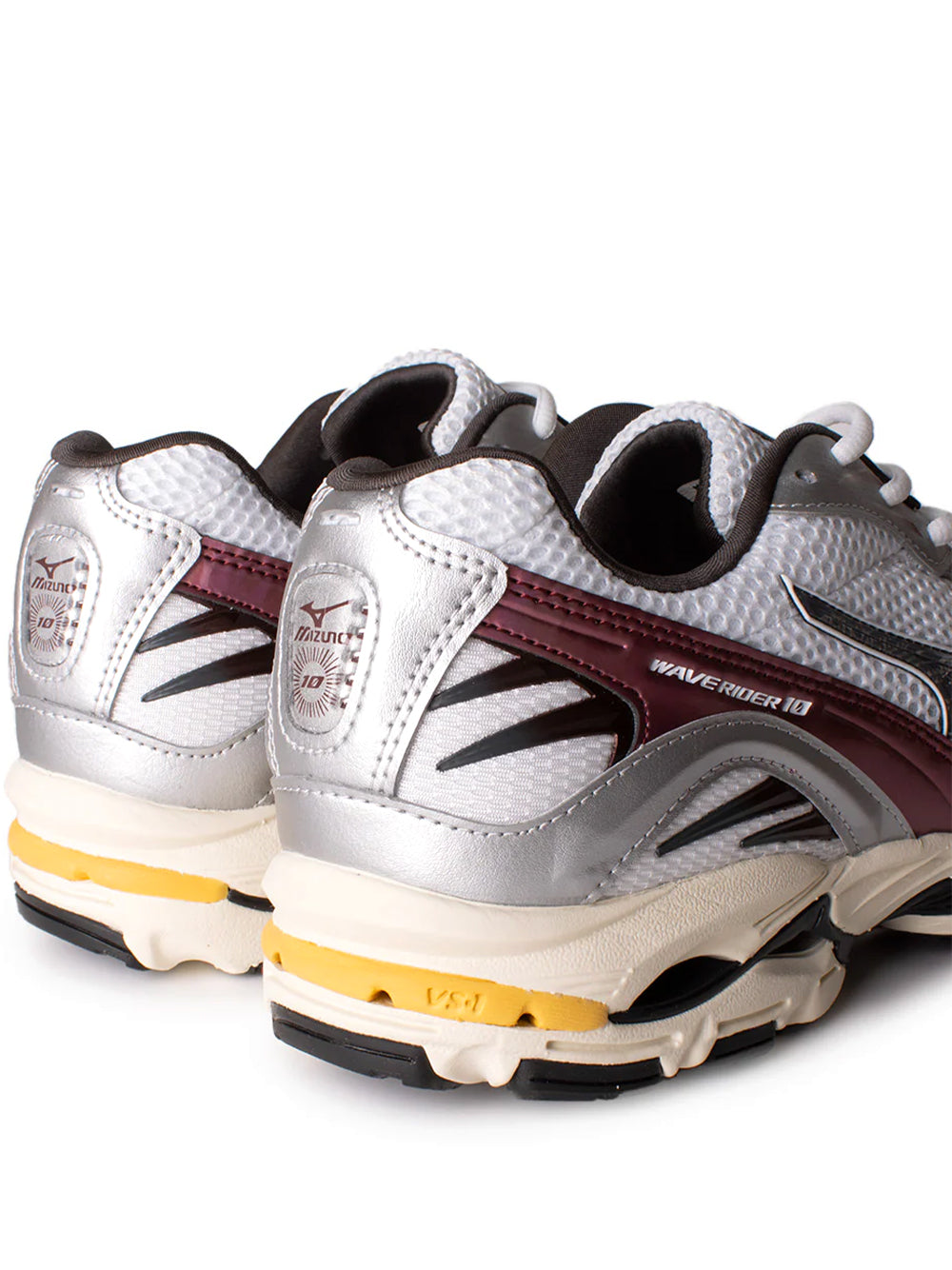 MIZUNO-WAVE RIDER 10-D1GA2431 14 WHITE/BLACK SAND/SYRAH