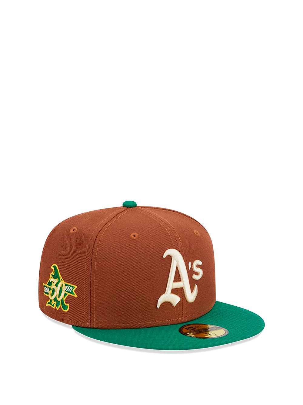 NEW ERA-HARVEST 59FIFTY OAKLAND A`S 30TH ANNIVERSARY-60426576 BROWN GREEN