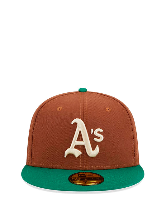 NEW ERA-HARVEST 59FIFTY OAKLAND A`S 30TH ANNIVERSARY-60426576 BROWN GREEN