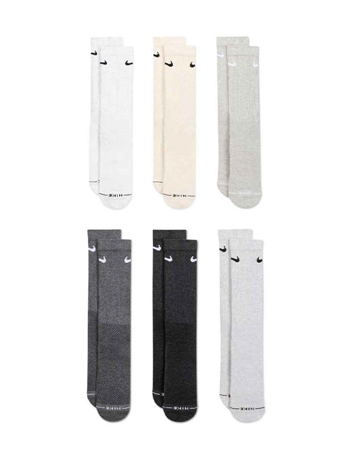 NIKE-EVERYDAY ELEVATED SOCKS 6 PACK-HQ8021.904 904 MULTI