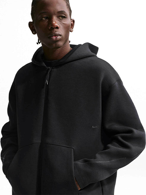 NIKE-NIKE TECH FLEECE FULL-ZIP HOODIE-IF1319.010 010 BLACK/BLACK