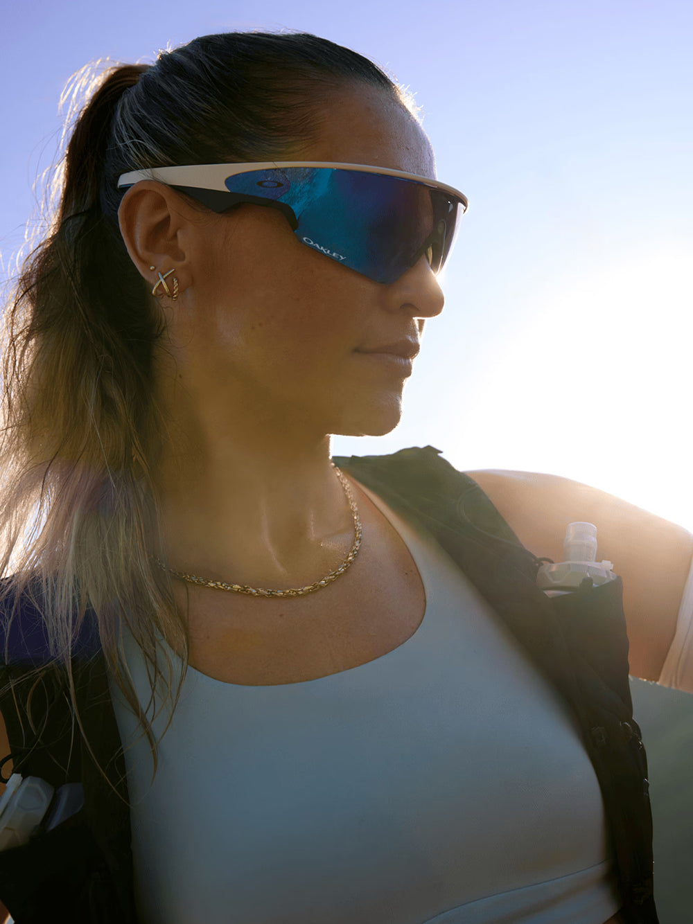 OAKLEY-VANGUARD OAKLEY META-0OW8001 800106 WHITE/PRIZM SAPPHIRE