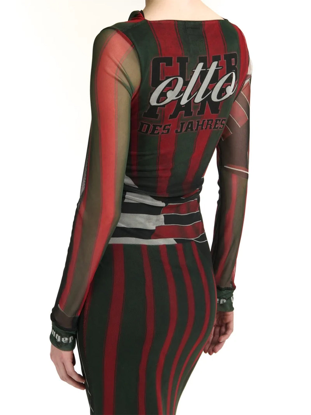 OTTOLINGER-MESH LONGSLEEVE MAXI DRESS-101.504801.01 SPORTY POLO
