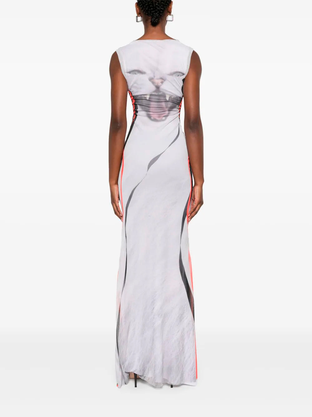 OTTOLINGER-MESH MAXI DRESS-10150030102 PRINT WHITE