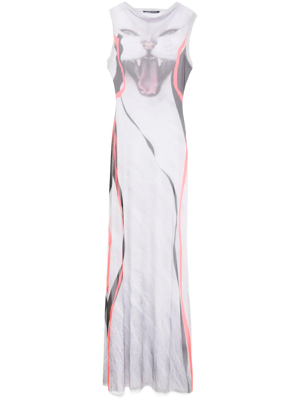 OTTOLINGER-MESH MAXI DRESS-10150030102 PRINT WHITE