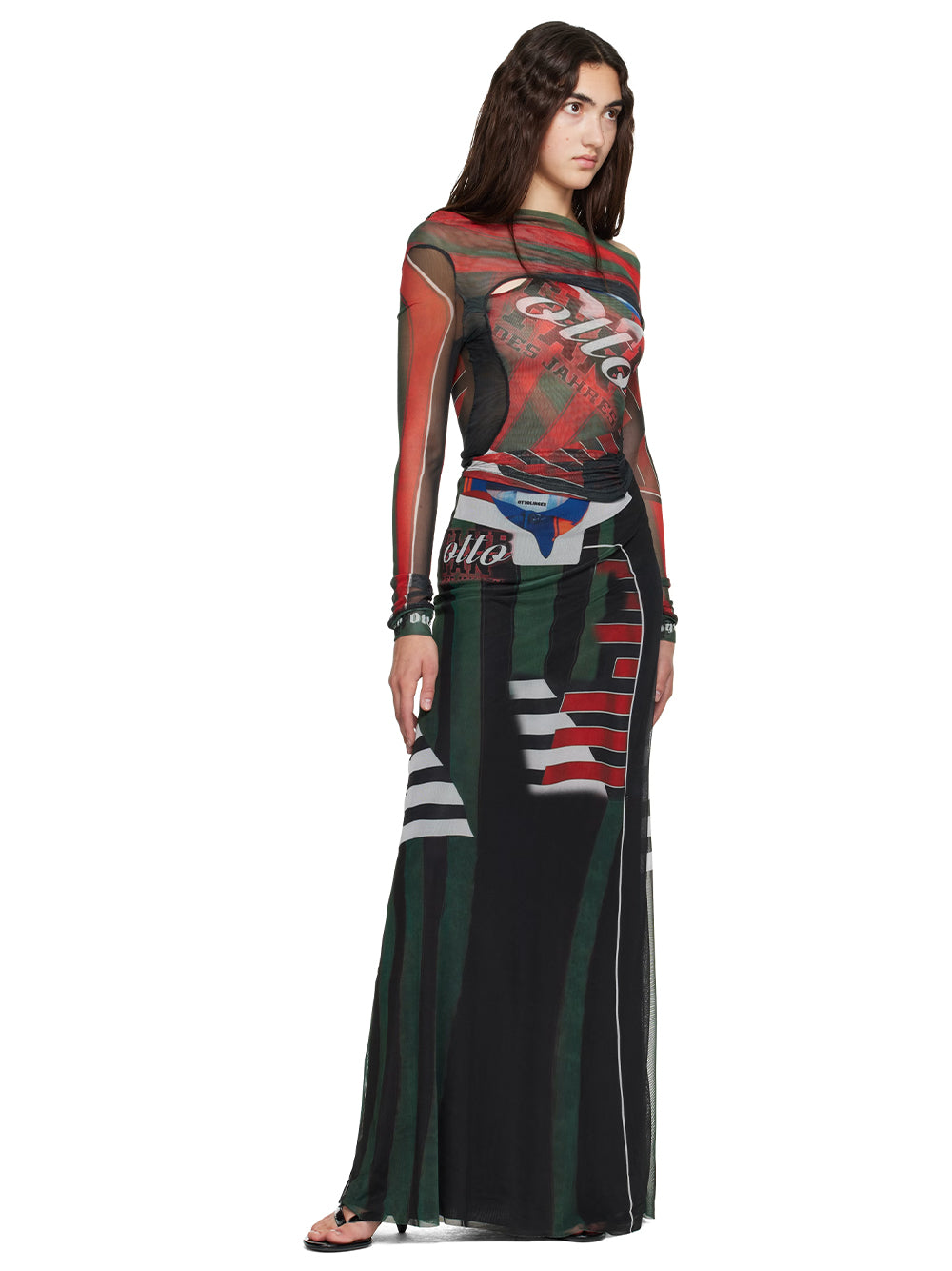 OTTOLINGER-MESH MAXI SKIRT-101.303901.01 SPORTY POLO