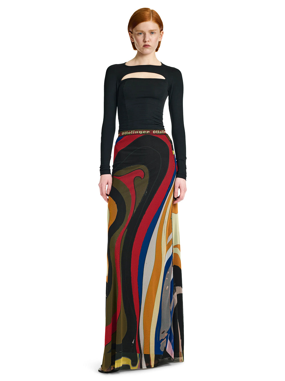 OTTOLINGER-MESH MAXI SKIRT-101.303901.02 PSYCHEDELIC