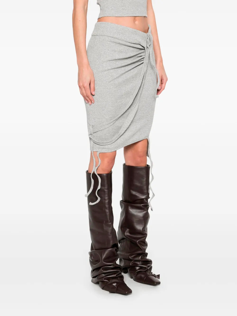 OTTOLINGER-RIB SKIRT-10430010402 GREY SILVER