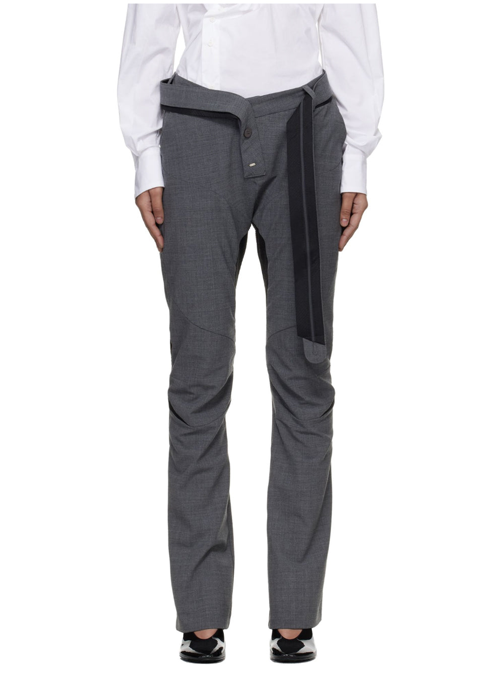 OTTOLINGER-SLIM MULTILINE SUIT PANTS-12320372302 GREY