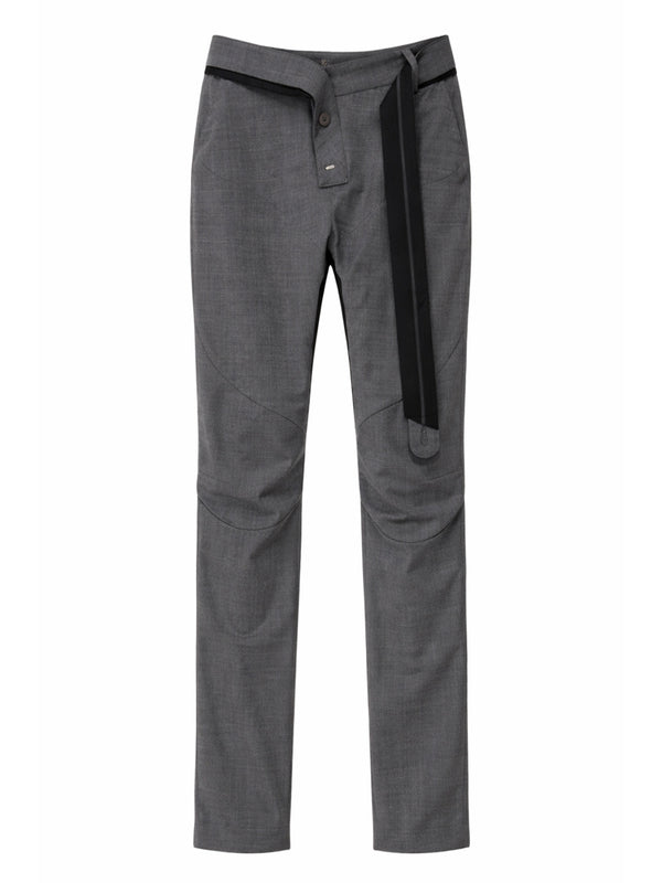 SLIM MULTILINE SUIT PANTS