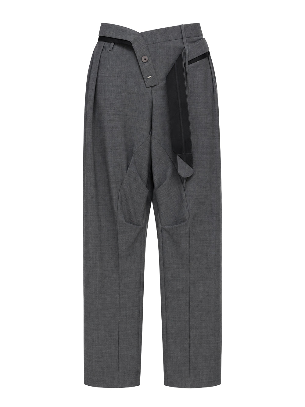 OTTOLINGER-STRAPPED BAGGY SUIT PANTS-123.205423.01 ANTHRACITE