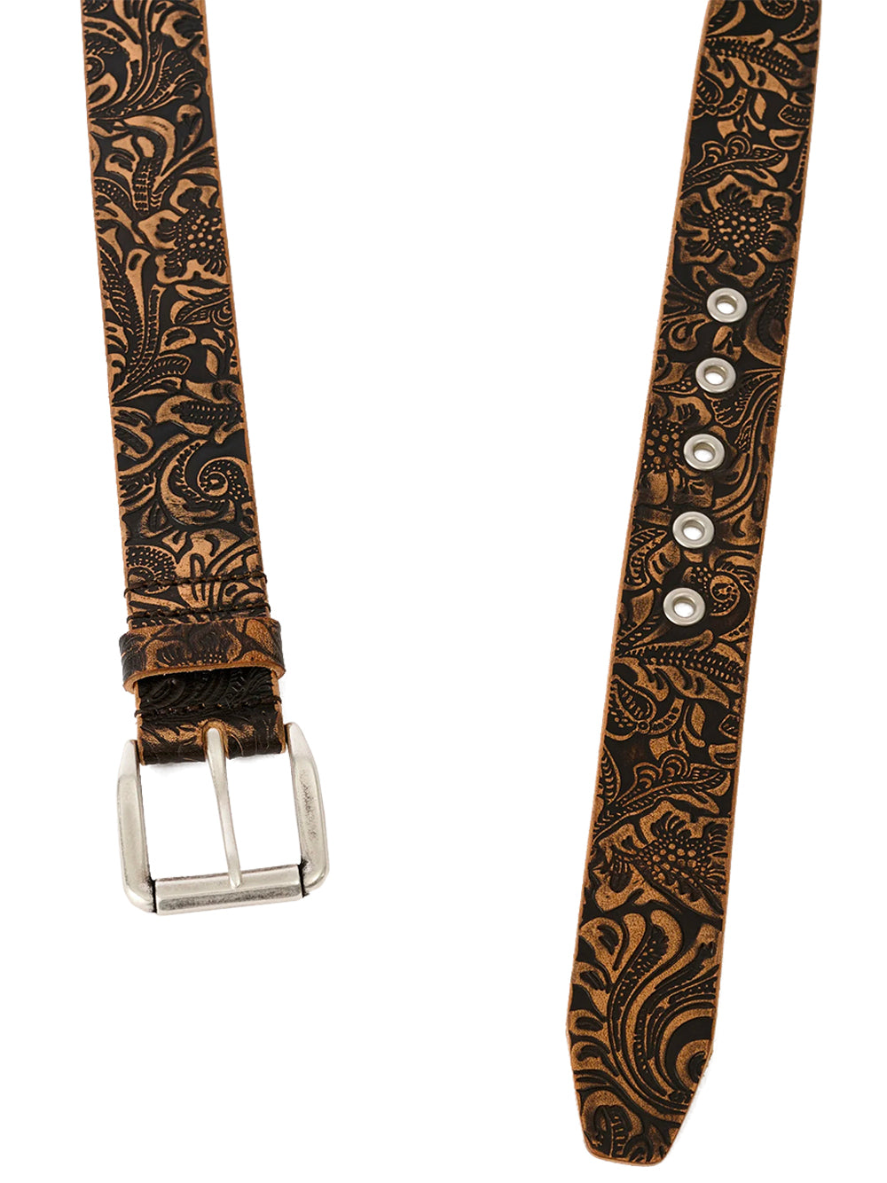 OUR LEGACY-4 CM BELT-A2268BP PAISLEY BLACK VINTAGE LEATHER