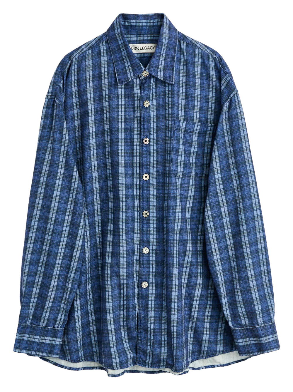OUR LEGACY-BORROWED SHIRT-M2262BCP CHECK PLEASE PRINT