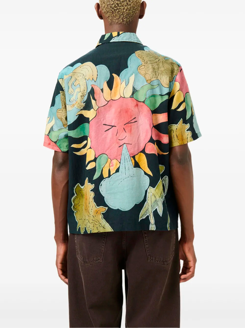 OUR LEGACY-BOX SHIRT SHORTSLEEVE-M2252BSP SOLAR POWER PRINT