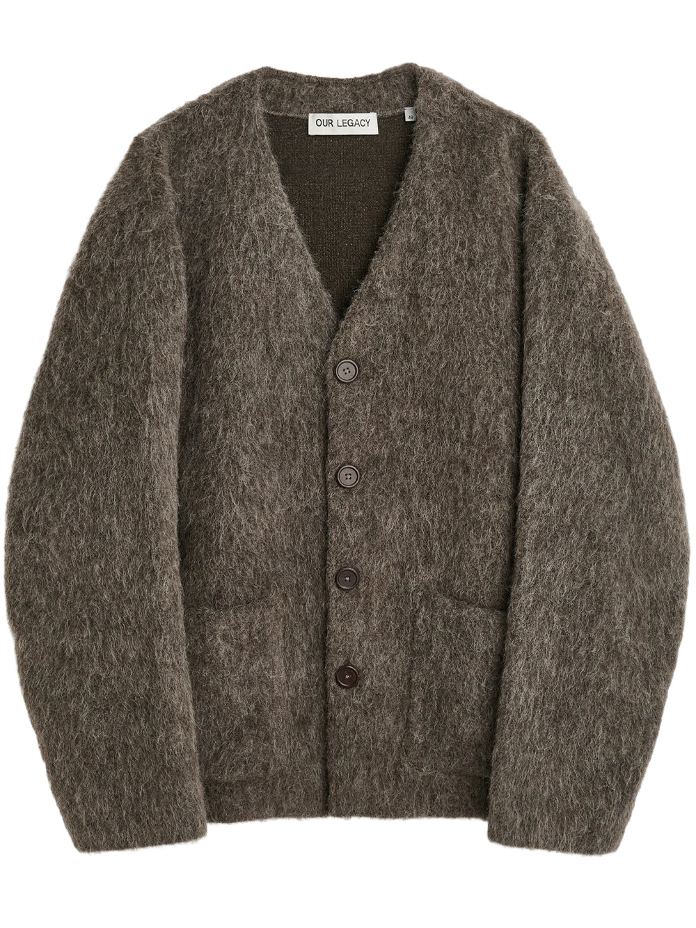 OUR LEGACY-CARDIGAN-M2266CM MOLE GREY HAIRY WOOL