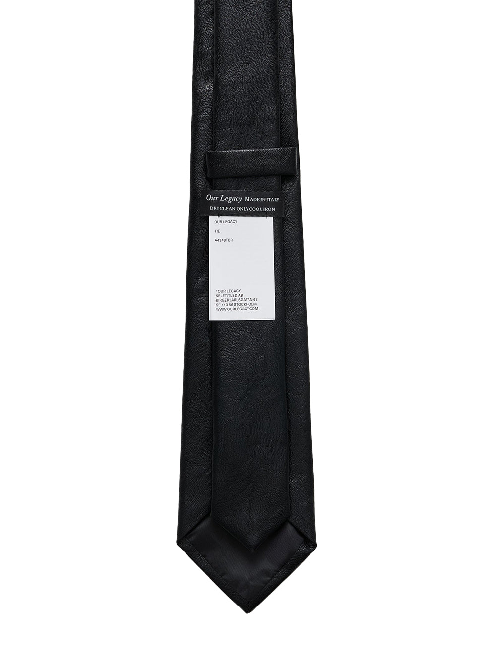 OUR LEGACY-TIE-A4248TBR BLACK REAL FAKE LEATHER
