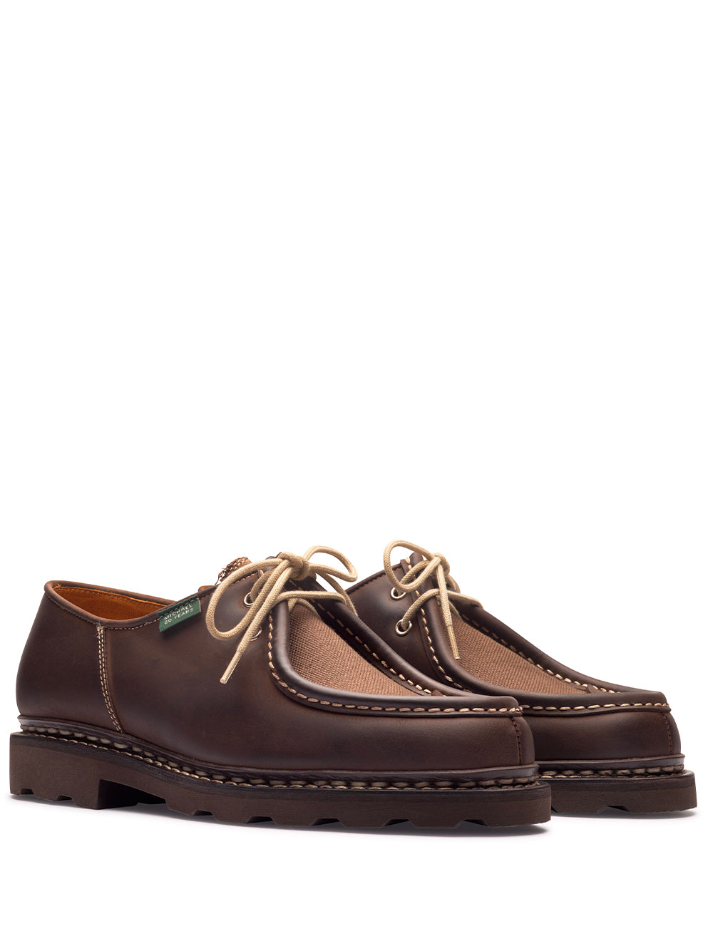 PARABOOT-MICHAEL 1950/MARCHE-238383 MARRON NUB GRINGO/TOILE EBENE