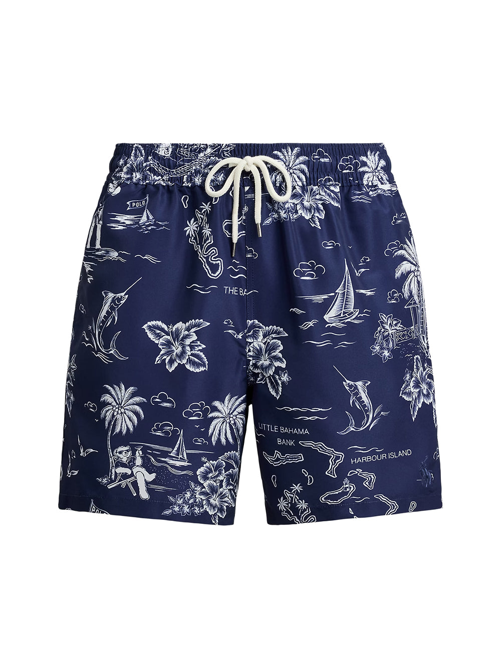 POLO RALPH LAUREN-5.75-INCH TRAVELER POLO BEAR SWIM TRUNK-710B13658001 HARBOR ISLAND BEAR