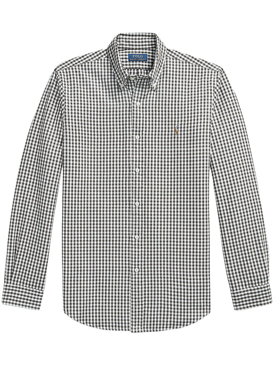 POLO RALPH LAUREN-CLASSIC OXFORD WOVEN SHIRT-710B30243002 WHITE/BROWN