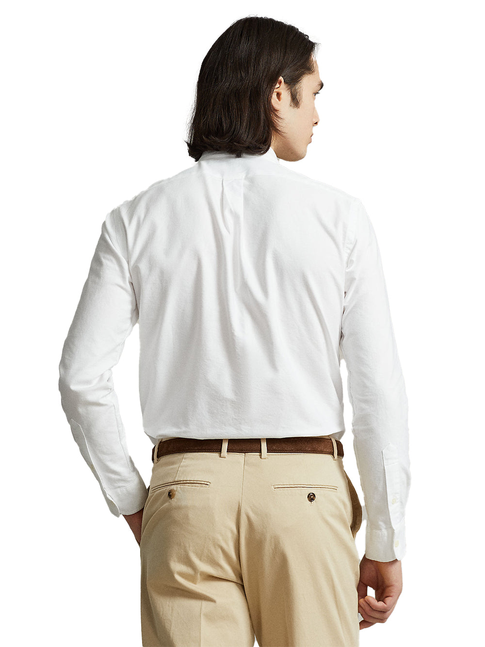 POLO RALPH LAUREN-CUSTOM FIT OXFORD SHIRT-710792041001 WHITE