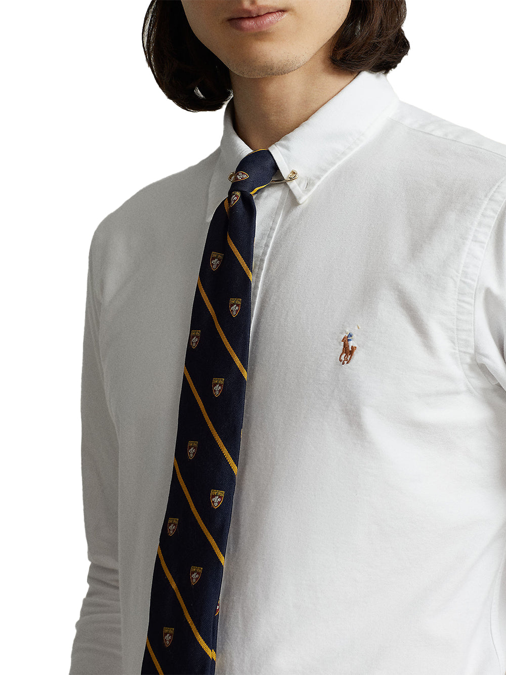 POLO RALPH LAUREN-CUSTOM FIT OXFORD SHIRT-710792041001 WHITE