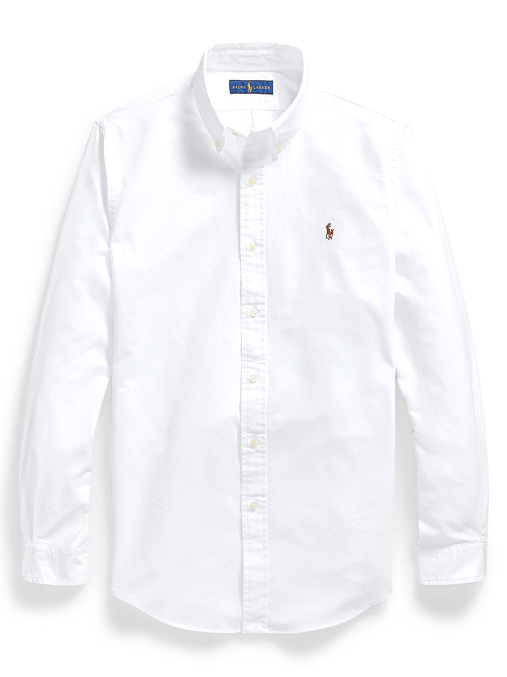 POLO RALPH LAUREN-CUSTOM FIT OXFORD SHIRT-710792041001 WHITE