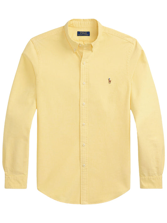 POLO RALPH LAUREN-CUSTOM FIT OXFORD SHIRT-710805562003 YELLOW OXFORD