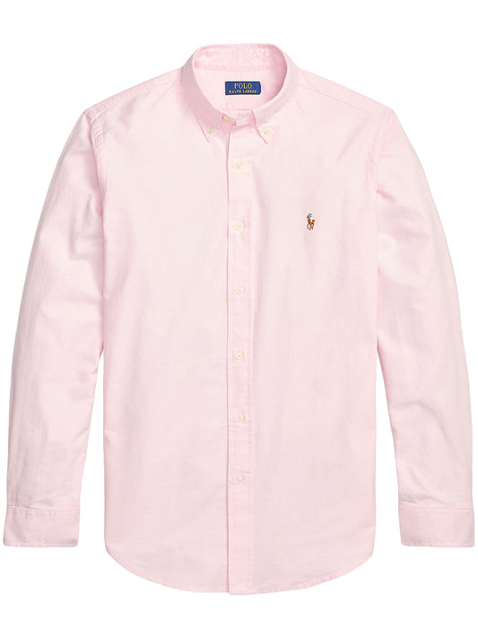 POLO RALPH LAUREN-CUSTOM FIT OXFORD SHIRT-710805562509 PINK