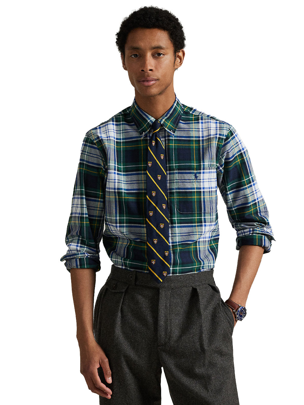 POLO RALPH LAUREN-CUSTOM FIT SPORT SHIRT-710P00629 003 TARTAN