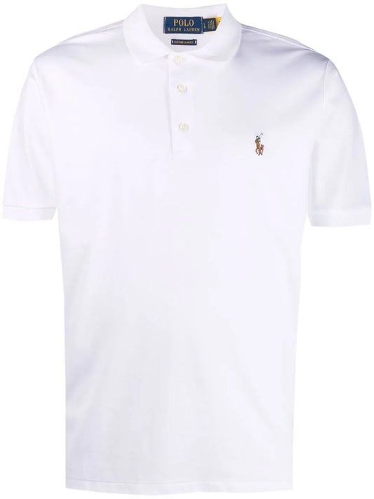 POLO RALPH LAUREN-CUSTOM SLIM FIT SOFT COTTON POLO SHIRT-710713130003 WHITE