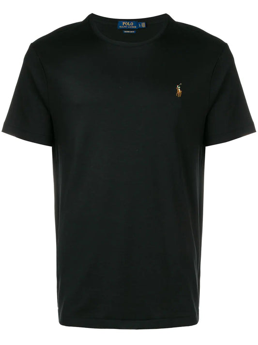 POLO RALPH LAUREN-CUSTOM SLIM FIT SOFT COTTON T-SHIRT-710740727001 BLACK