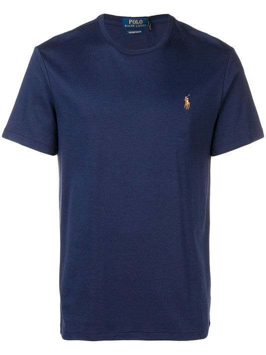 POLO RALPH LAUREN-CUSTOM SLIM FIT SOFT COTTON T-SHIRT-710740727003 NAVY