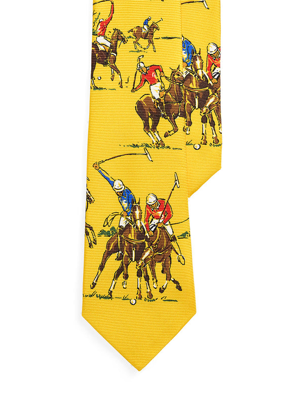 EQUESTRIAN PRINT SILK TIE