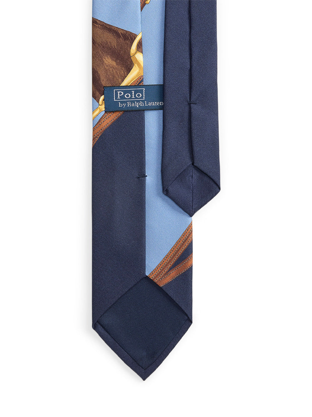 POLO RALPH LAUREN-EQUESTRIAN PRINT SILK TIE-712B13469001 NAVY