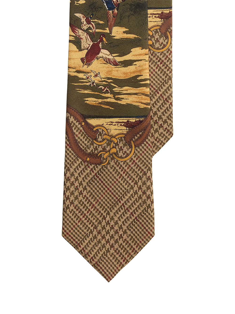 POLO RALPH LAUREN-GRADUATE DUCK-PRINT SILK TIE-712B26908001 MULTI